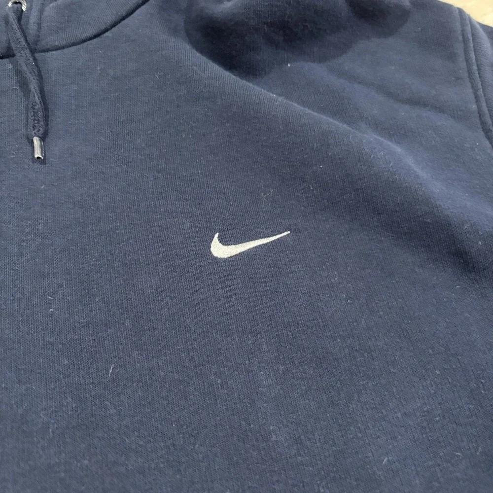 Vintage Nike Hoodie Sweatshirt Men's XL Mini Check Swoosh Blue Y2K Skate Faded - Picture 4 of 8